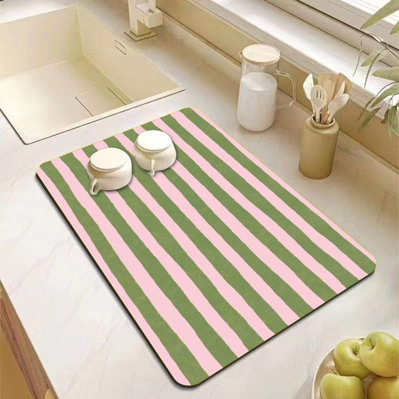 Commercial Kitchen Tables - Aesthetic Pink Green Striped Kitchen Counter
