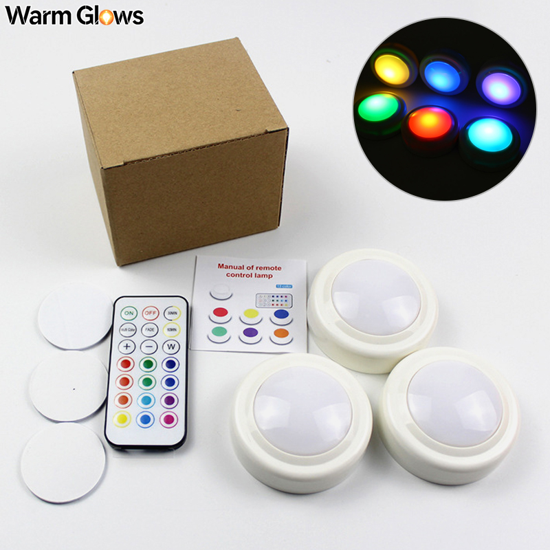 Commercial Kitchen Lighting - RGB LED Puck Lights Battery Powered