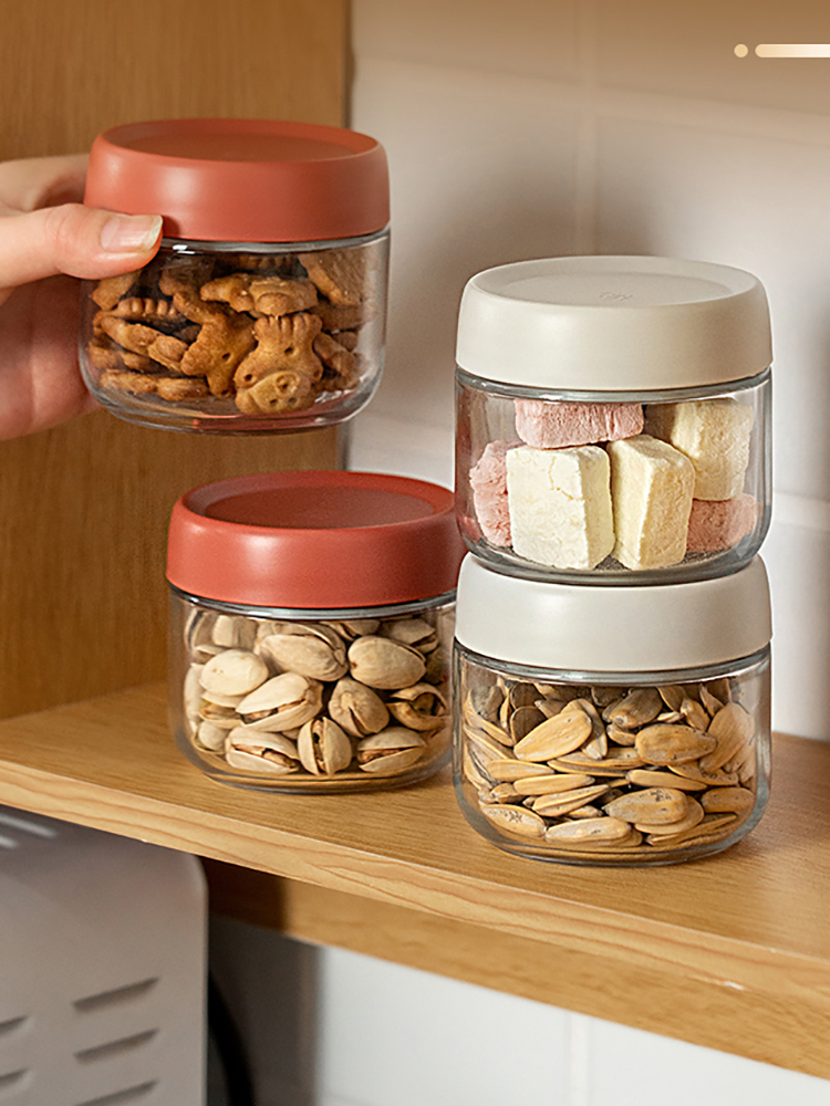Commercial Kitchen Tables - 280ml Glass Sealed Jar Candy Nuts