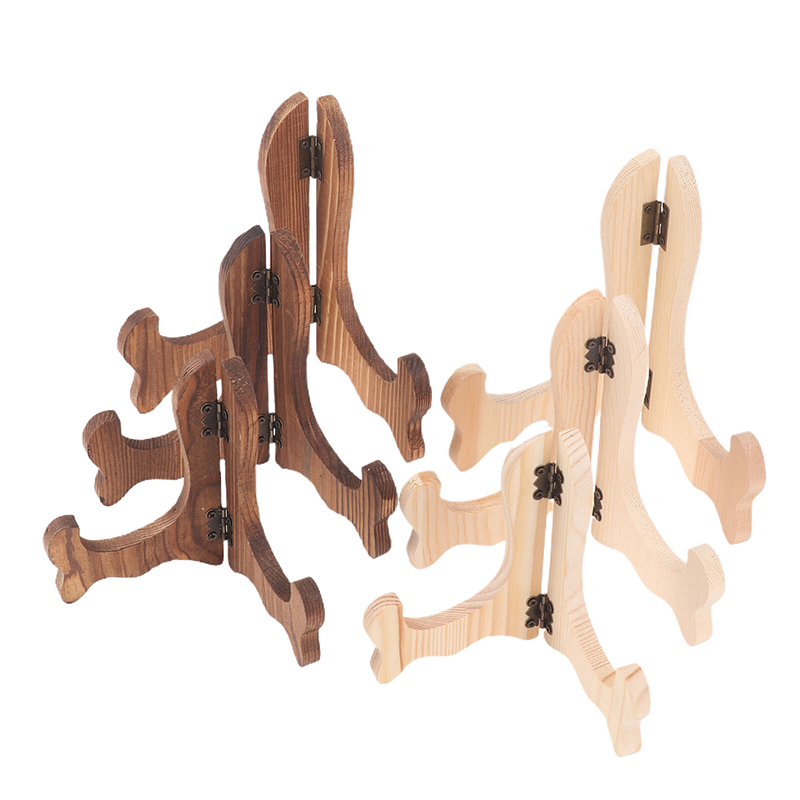 Commercial Kitchen Tables - 1PCS Foldable Decorative Rack Retro Wood