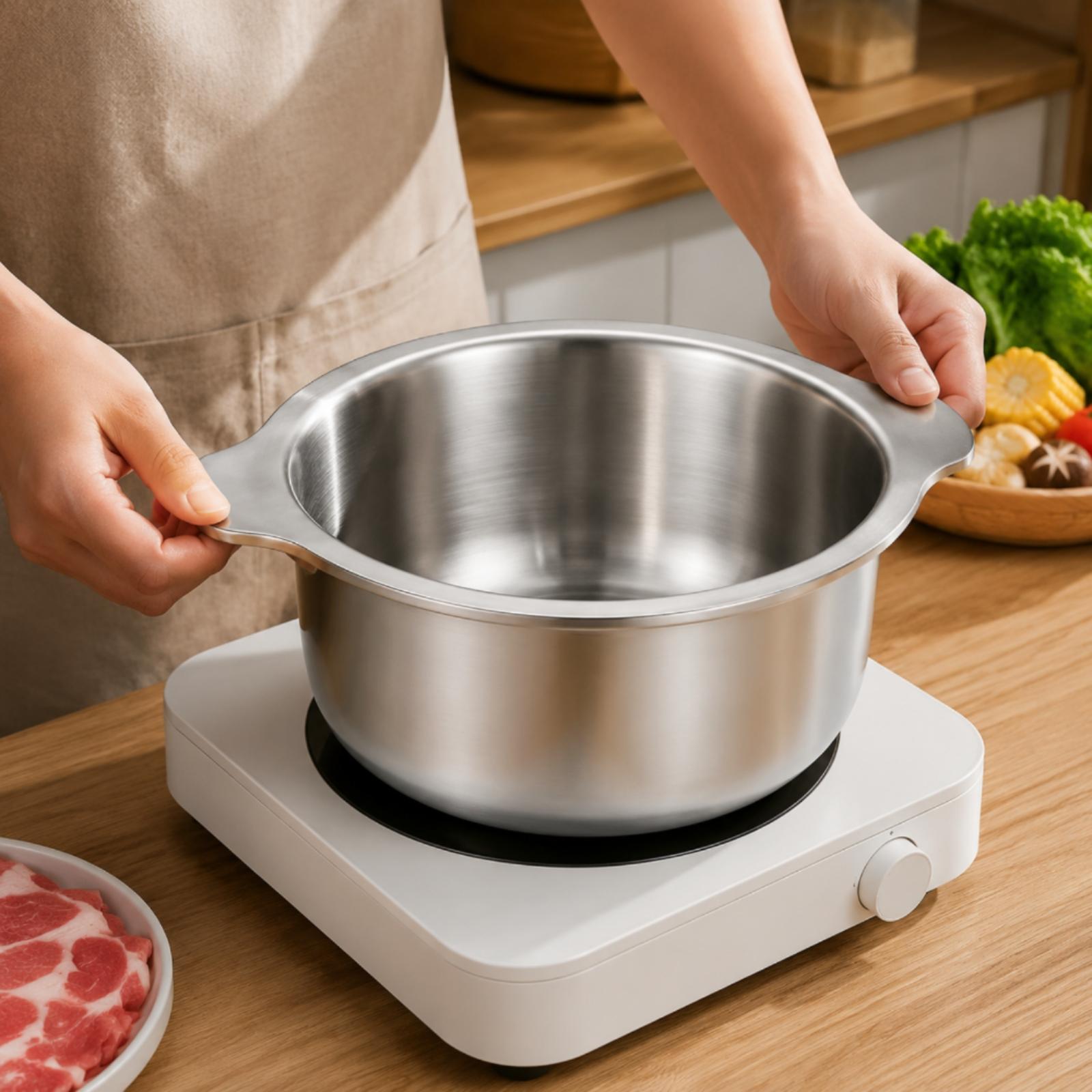 Commercial Kitchen Interior - Sturdy Commercial Broth Cooker Stainless Steel