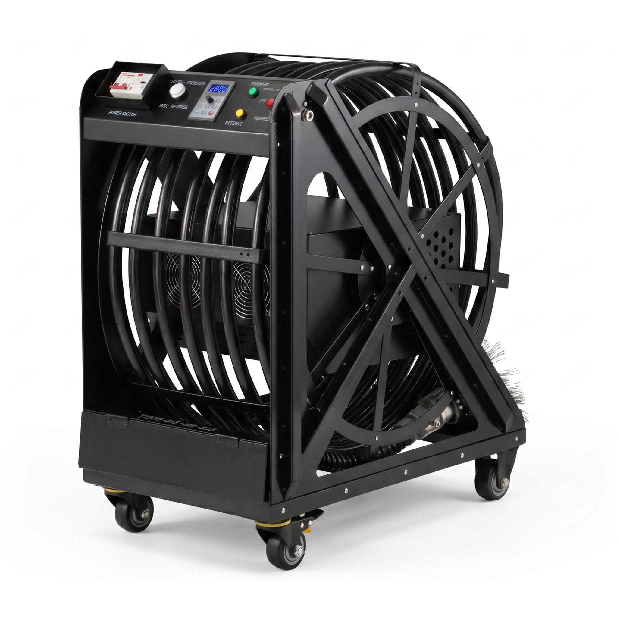 Commercial Kitchen Exhaust Cleaning - Electric Rotary Brush Degreaser Hot Water