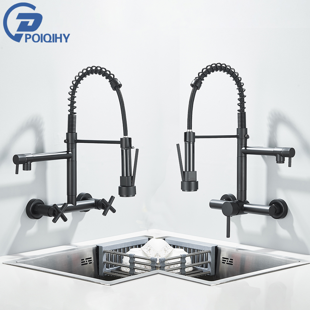 Commercial Kitchen Faucet - Black Kitchen Faucet 360 Rotation Pull
