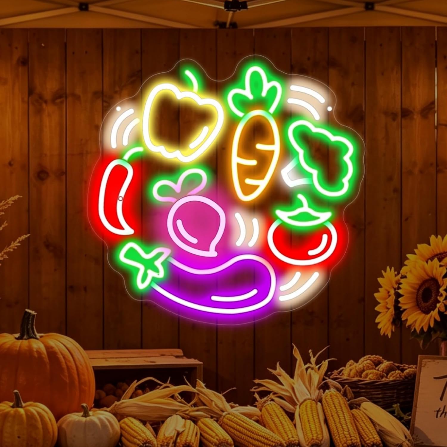 Vegetables LED Neon Sign USB N - огляд і ціна Commercial Kitchen Store