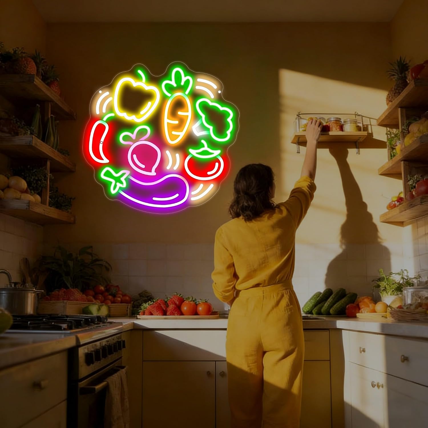 Vegetables LED Neon Sign USB N - огляд і ціна Commercial Kitchen Store