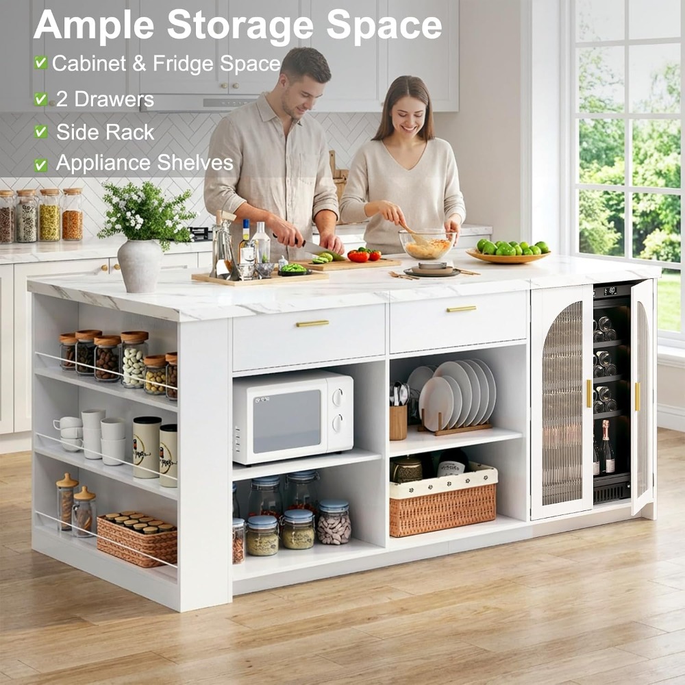 71' Large Kitchen Island with  - огляд і ціна Commercial Kitchen Tables