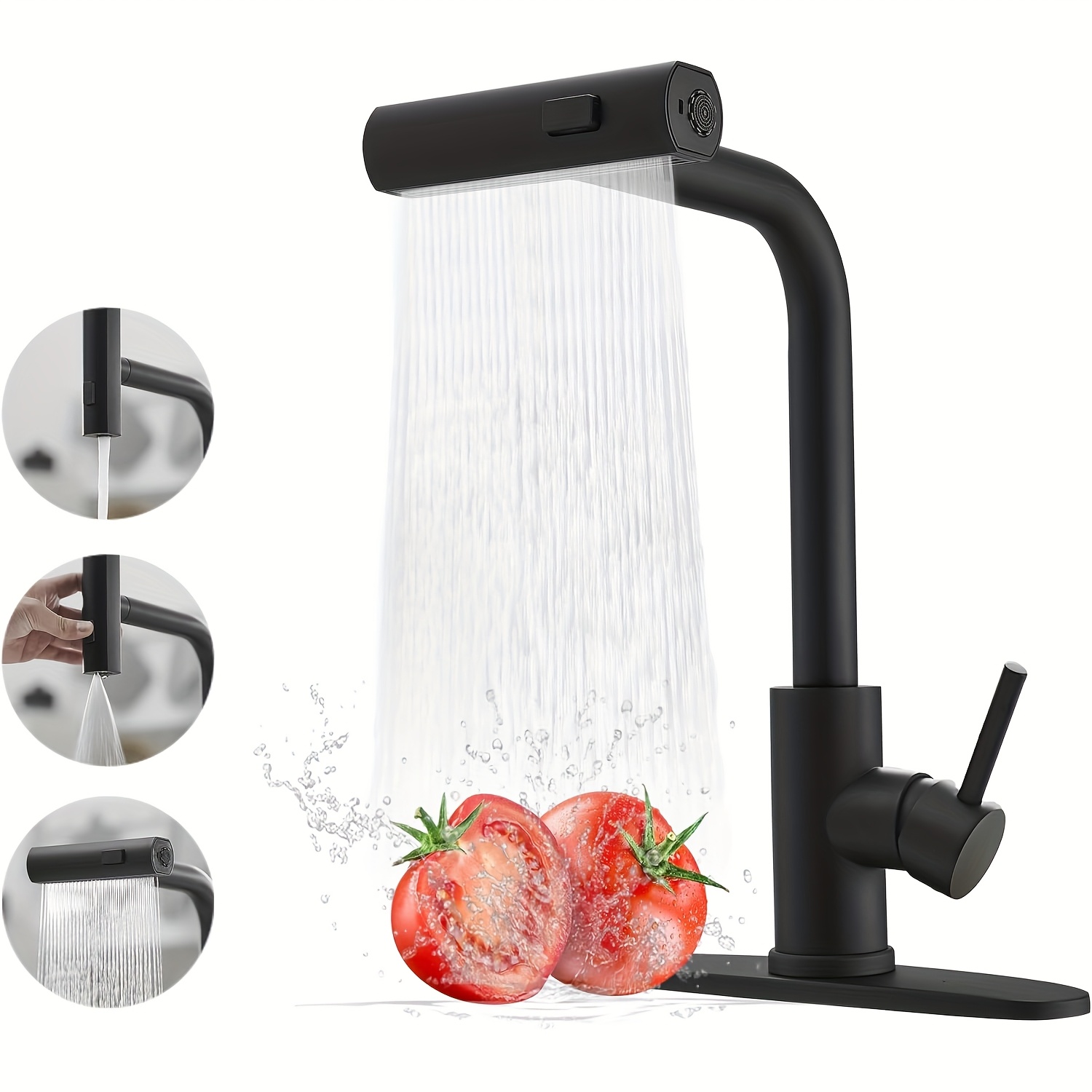 1 PC Black Kitchen Faucet With - огляд і ціна Commercial Kitchen Faucet