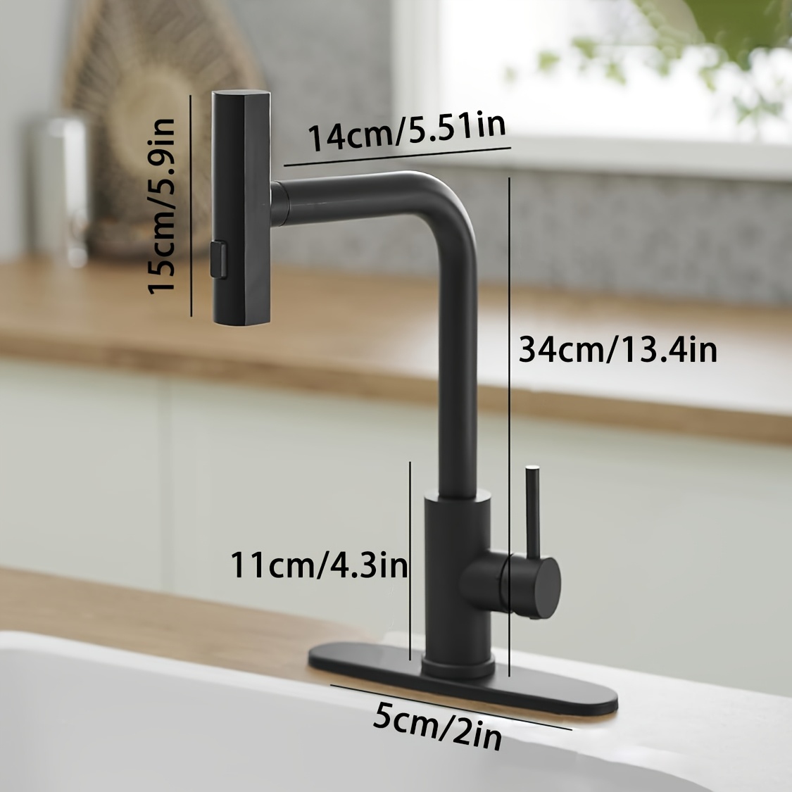 1 PC Black Kitchen Faucet With - огляд і ціна Commercial Kitchen Faucet