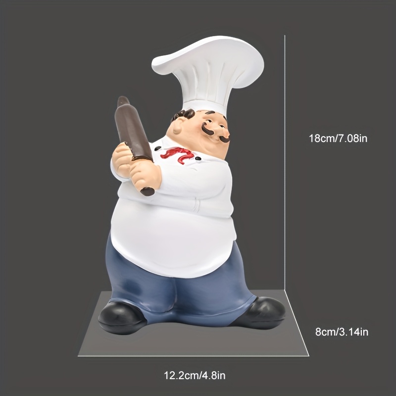 Mustache Chef-Chef Resin Statu - огляд і ціна Commercial Kitchen Tables
