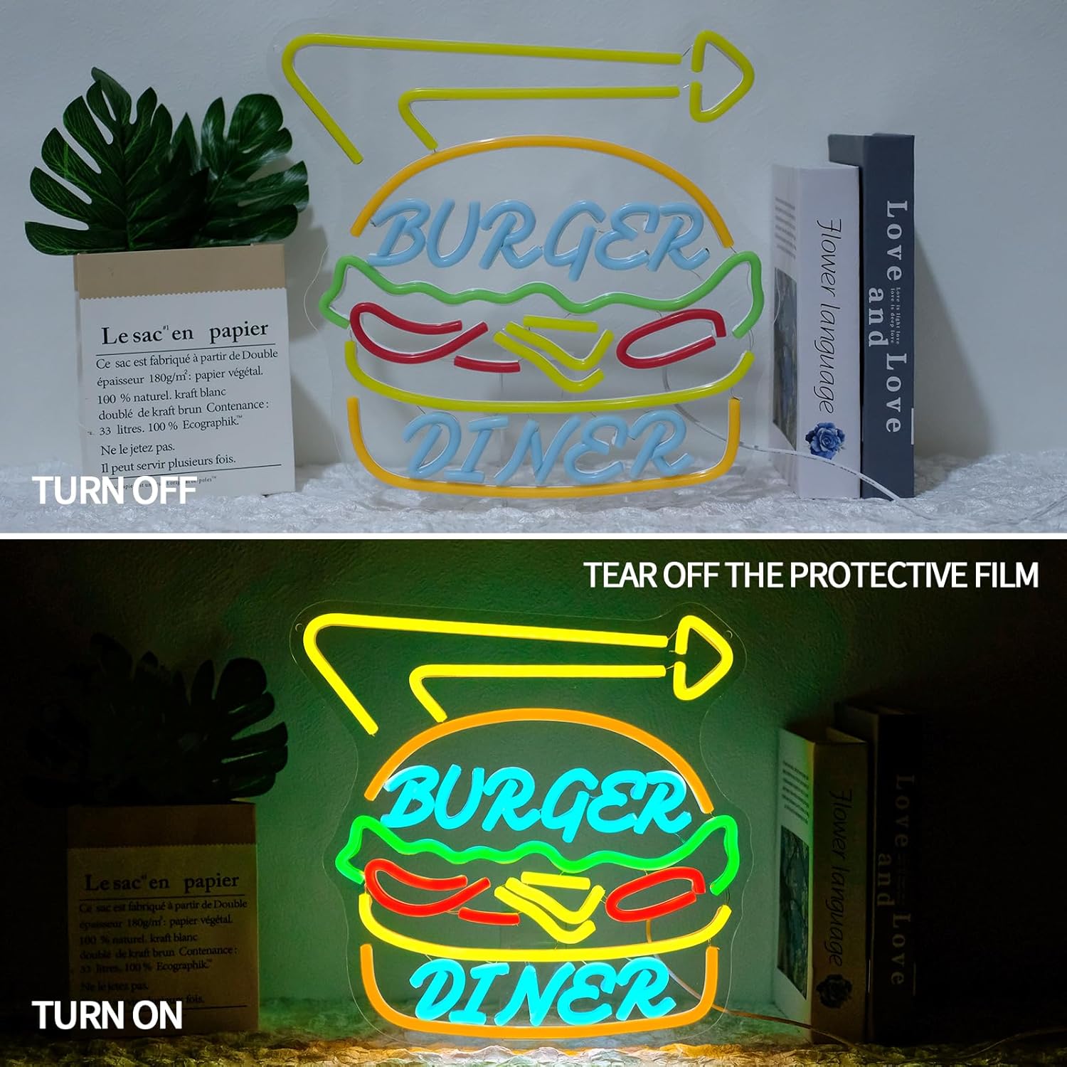 Burger Neon Sign Bussiness Art - огляд і ціна Commercial Kitchen Store