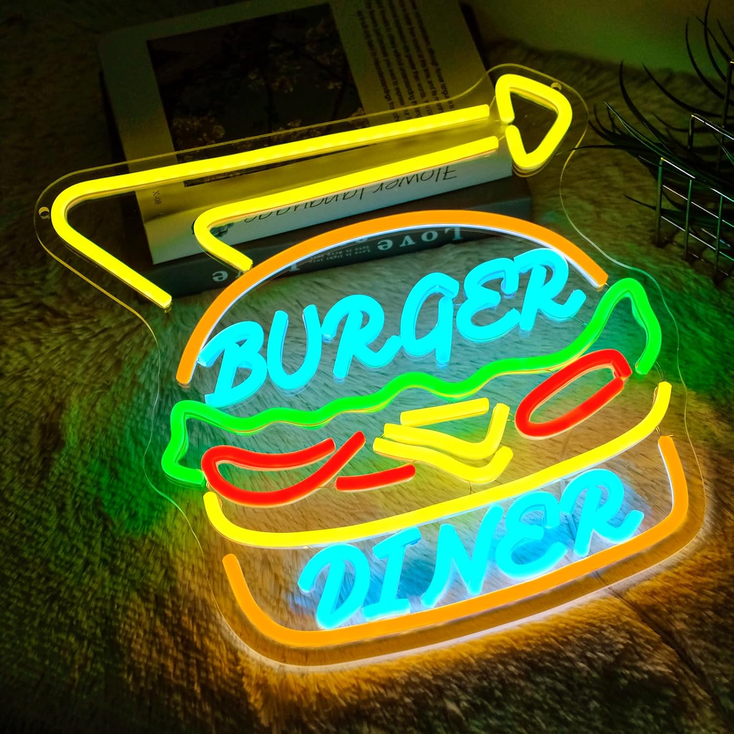 Burger Neon Sign Bussiness Art - огляд і ціна Commercial Kitchen Store