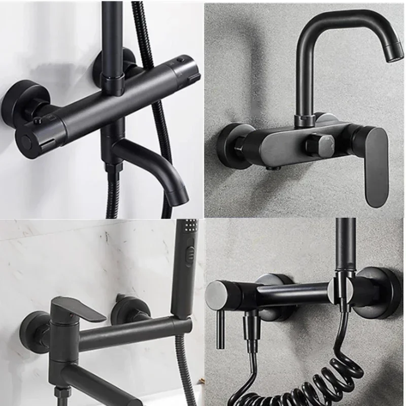 1Pc Black Shower Faucet Decora - огляд і ціна Commercial Kitchen Faucet