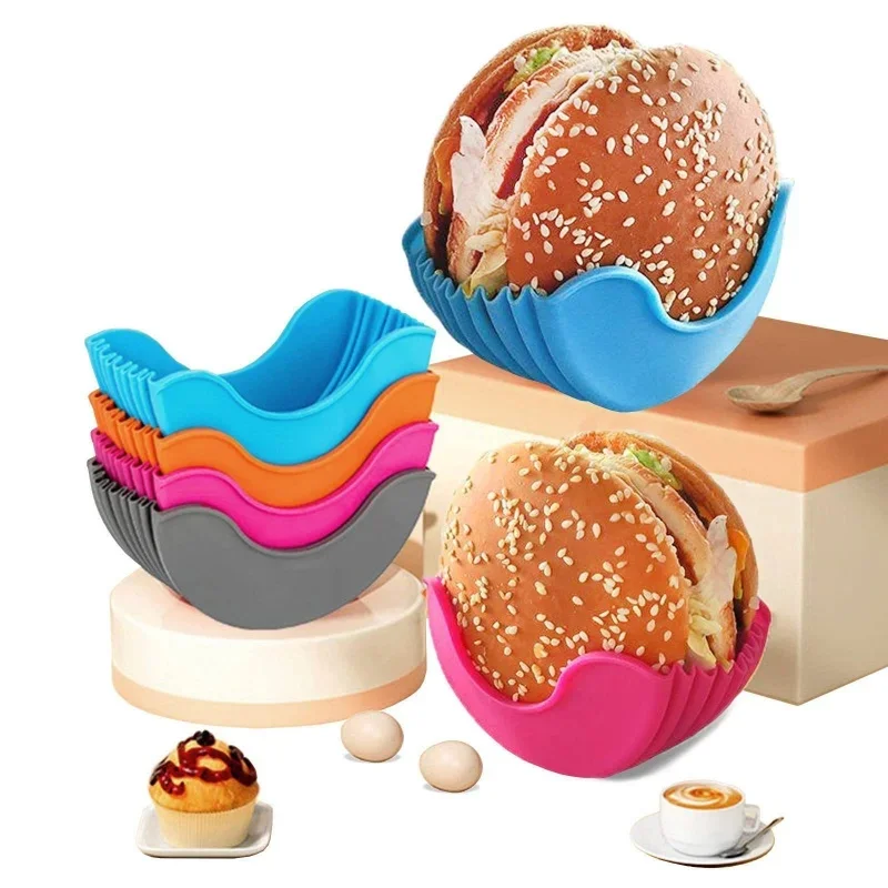 1/4pcs Silicone Burger Tray Re - огляд і ціна Commercial Kitchen Utensil Holder