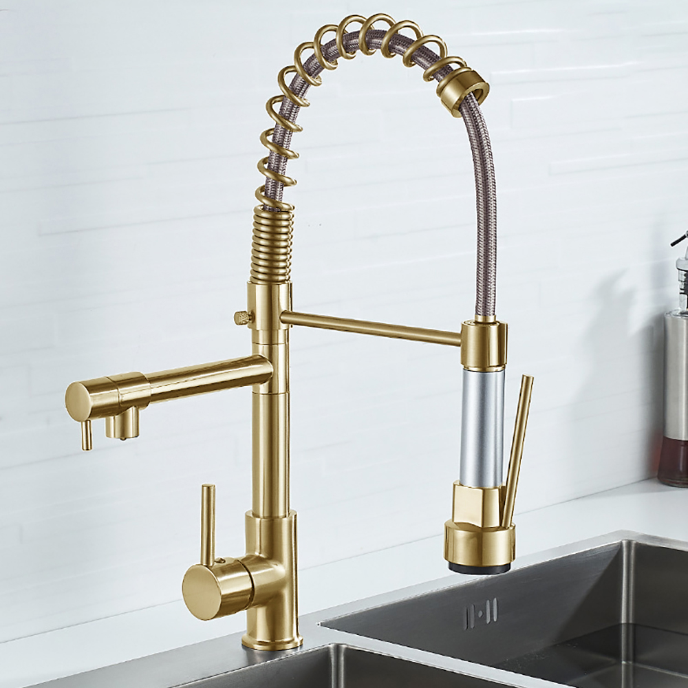 DQOK Black Brushed Spring Pull - огляд і ціна Commercial Kitchen Faucet