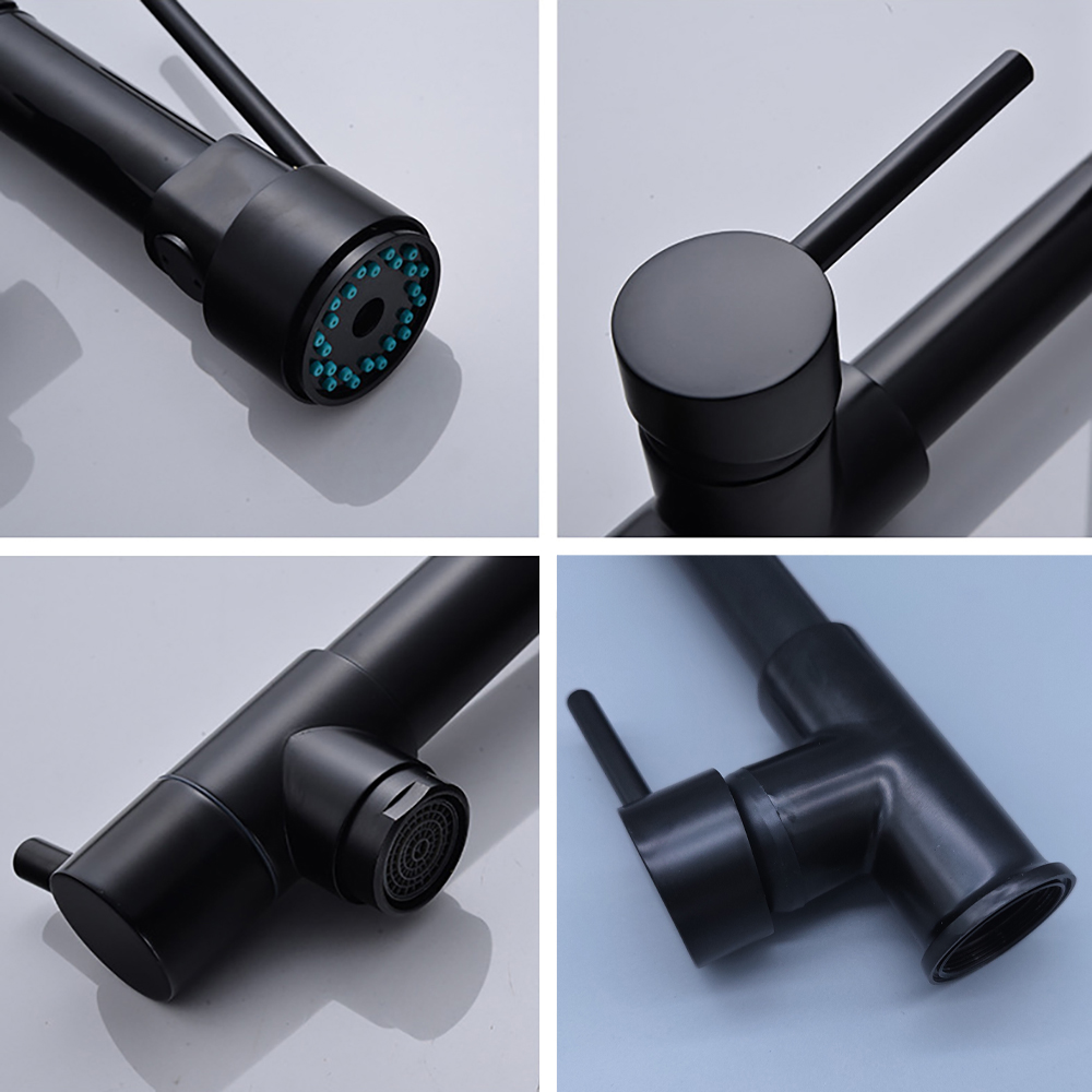DQOK Black Brushed Spring Pull - огляд і ціна Commercial Kitchen Faucet