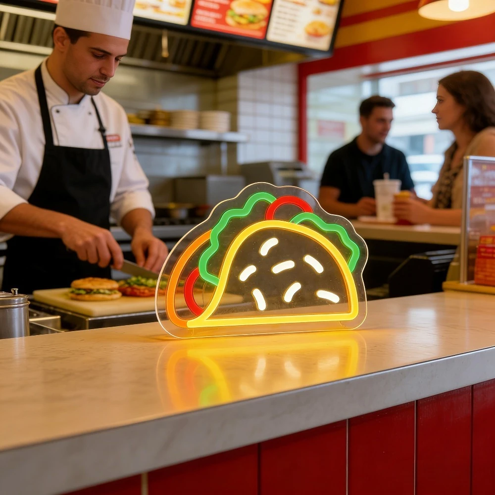 Taco Neon Sign LED USB Dimmabl - огляд і ціна Commercial Kitchen Store