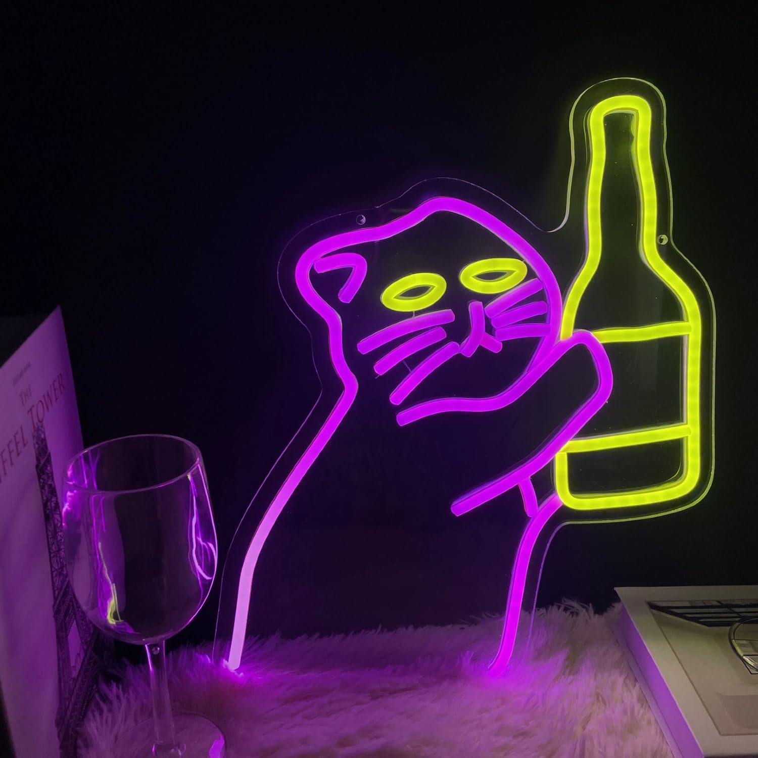 Cat Bottle Neon Sign for Funny - огляд і ціна Commercial Kitchen Store