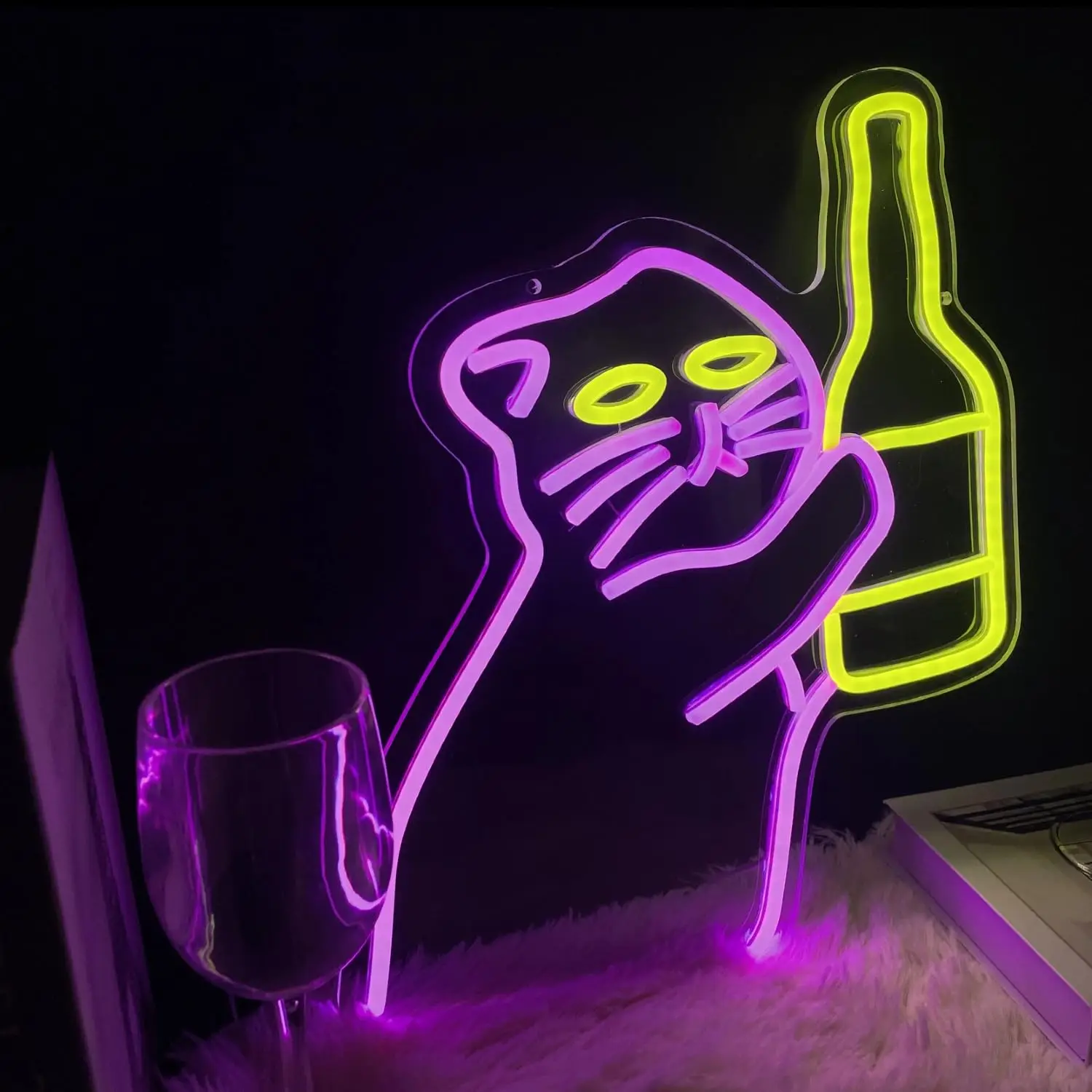Cat Bottle Neon Sign for Funny - огляд і ціна Commercial Kitchen Store
